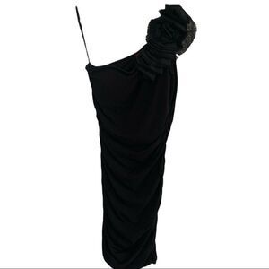 Ruby Rox Black One Shoulder Ruched Dress Women’s Size Small (S)